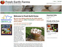 Tablet Screenshot of freshearthfarms.com